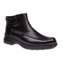 Ghete barbati casual din piele naturala cu fermoar, imblanite, Negru GKR GKR77N